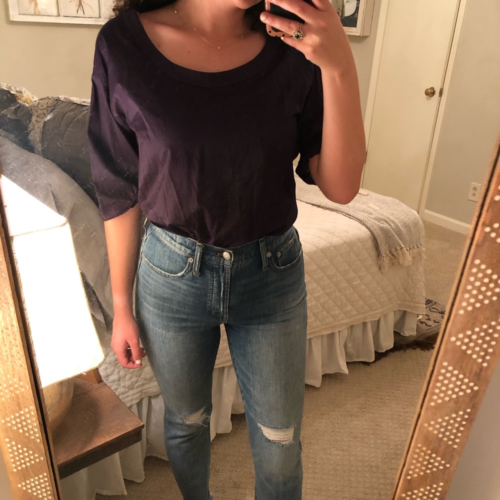 Purple crop top